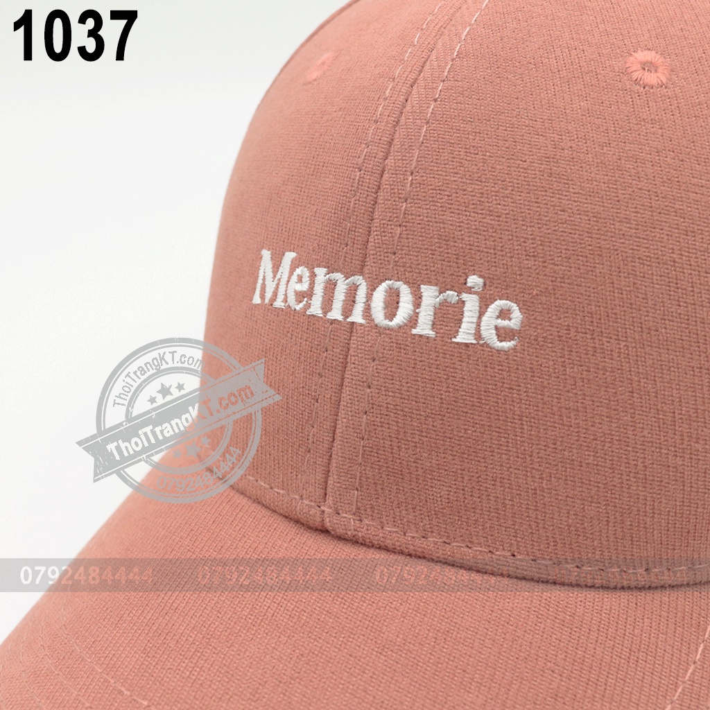 Mũ lưỡi trai thời trang thêu chữ Memorie phong cách nón kết nam nữ hàn quốc đẹp cá tính