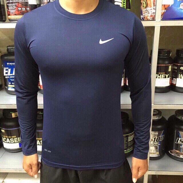 Áo giữ nhiệt dài tay nam thể thao , Áo giữ nhiệt mặc đá bóng phom 50-80kg