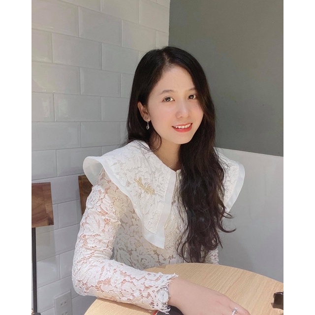 Áo sơ mi ren CÓ BIGSIZE G434 hàng loại 1 chất mềm đẹp dễ mặc có lót 2 lớp không lộ rất sang chảnh tiểu thư
