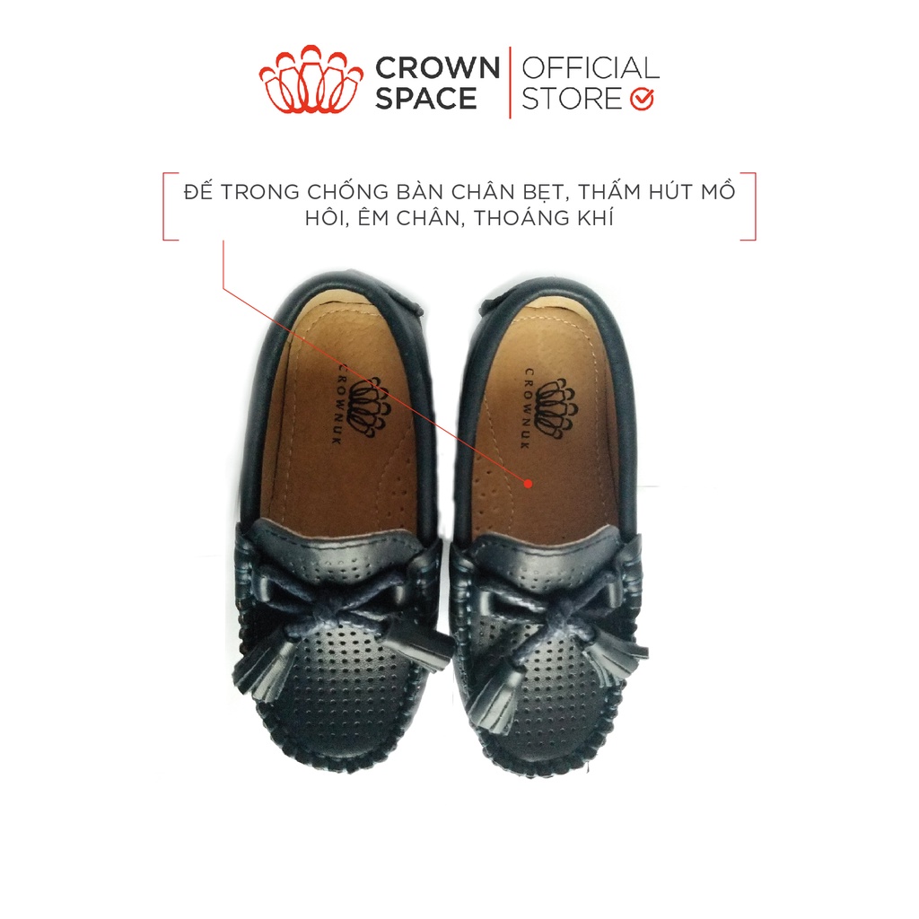 Giày Lười Loafer Bé Trai Đẹp CrownUK George Louis Moccasin Trẻ em Nam Cao Cấp CRUK440