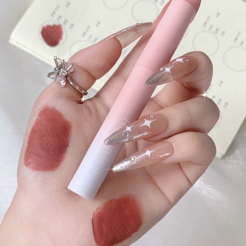 Set 5 Son Kem Lì RUHUATUO Heo Trắng Lè Lưỡi