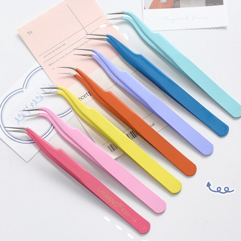 Nhíp gắp sticker/nhãn dán đa năng đầu thép không gỉ màu macaron xinh xắn