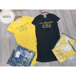 Váy chữ xoắn eo vàng đen
