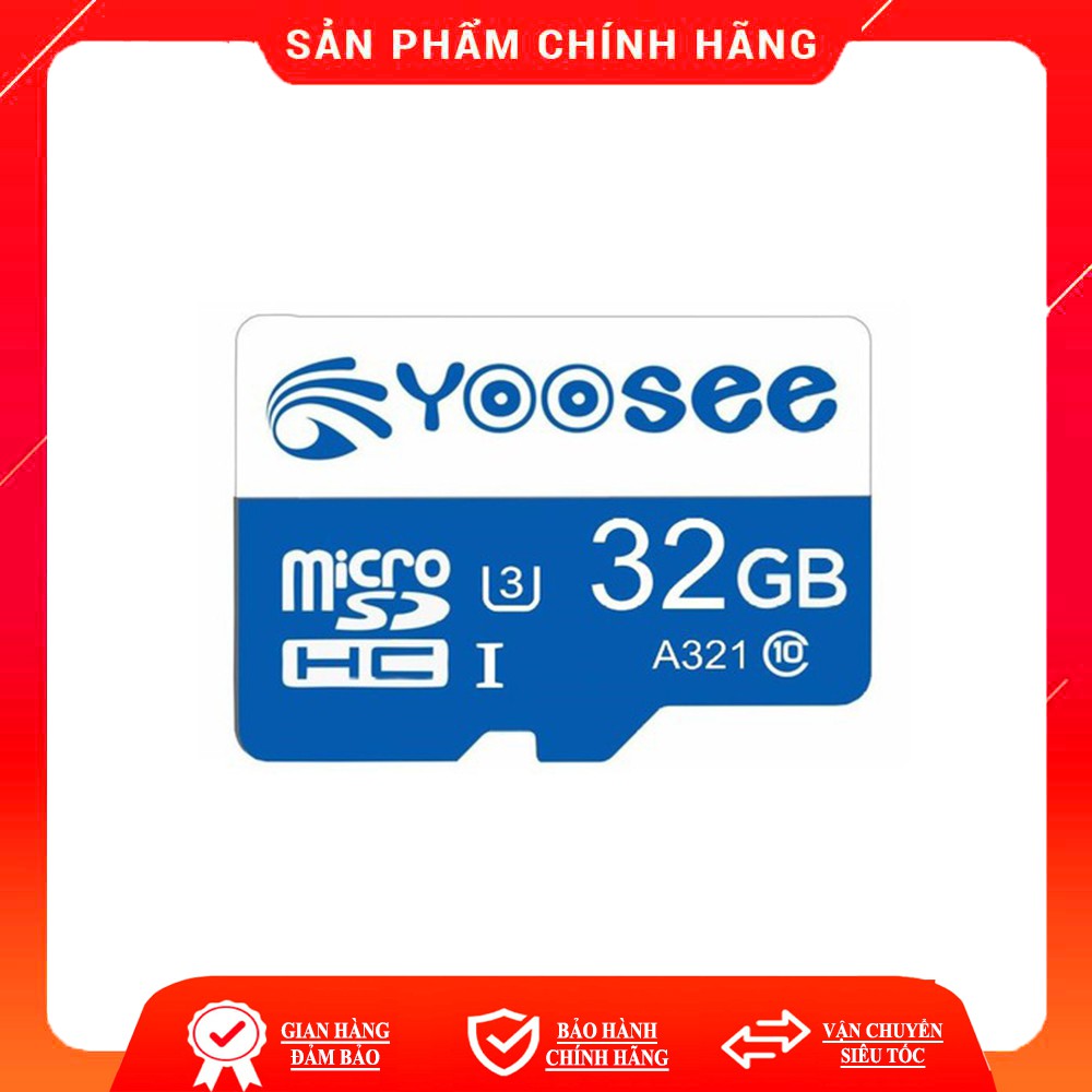 Thẻ nhớ 32GB/ 64GB/ 128GB YOOSEE tốc độ cao chuyện dụng cho Camera IP wifi, Smartphone, loa đài.