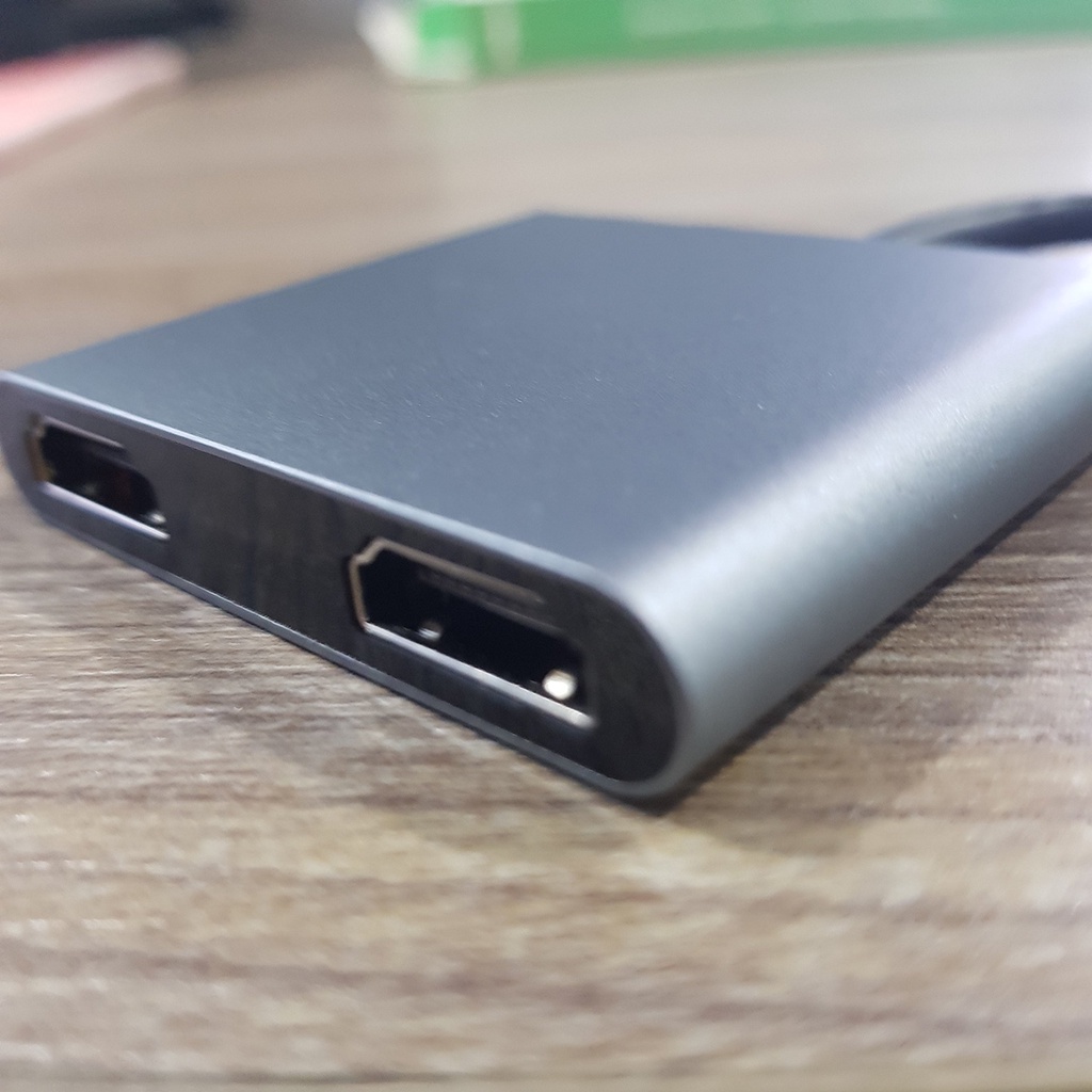 Hub usb type-c  ra HDMI + HDMI hỗ trợ 4k60hz cho laptop Táo Pro, Air, máy tính bảng Táo chip M1, Surface