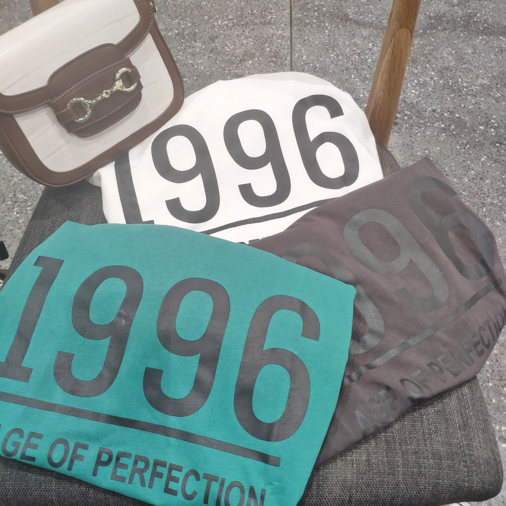 Áo thun T shirt unisex tay lỡ cổ tròn hình 1996 độc đáo hàng Quảng Châu 3158 thời trang cao cấp