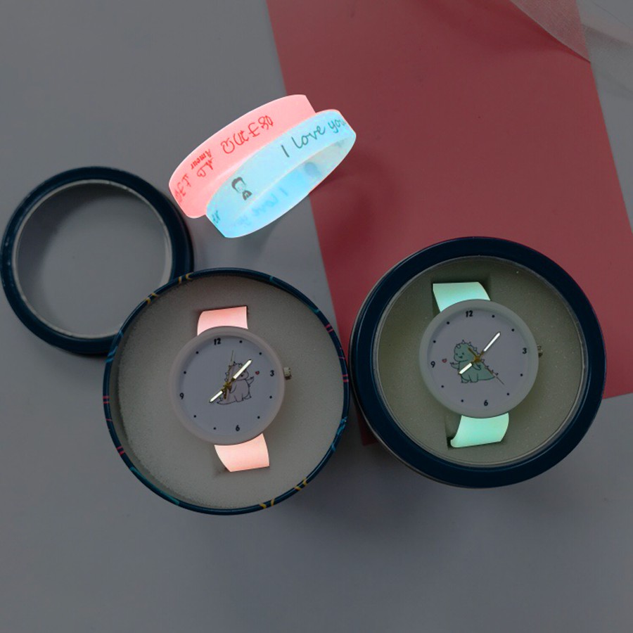 Đồng hồ phát sáng nữ dây cao su
