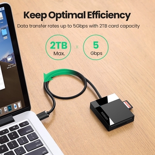 Đầu Đọc Thẻ Nhớ Ugreen USB 3.0 Micro SD TF CF MS 4 Trong 1
