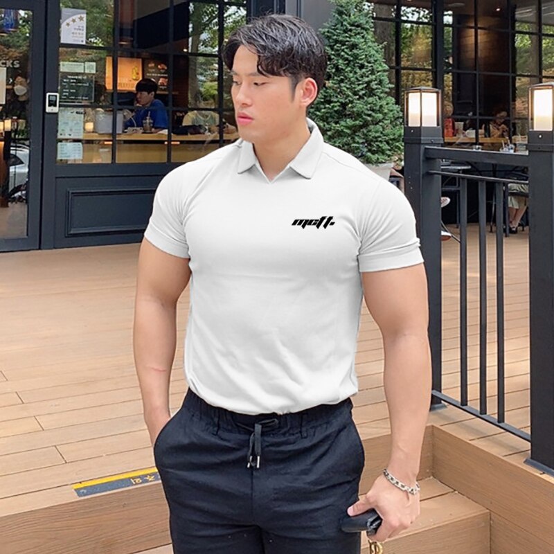 Áo thun polo ngắn tay bằng cotton kiểu dáng đơn giản thời trang mùa hè dành cho nam