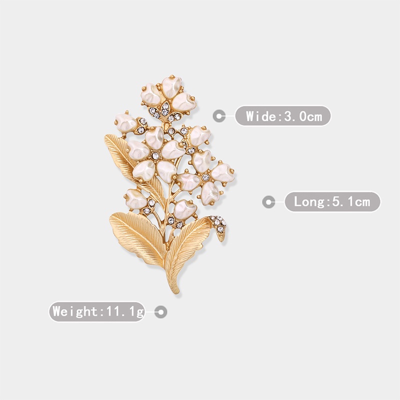 Ghim Cài Áo Hình Hoa Lilyly of the valley Phong Cách retro Cá Tính