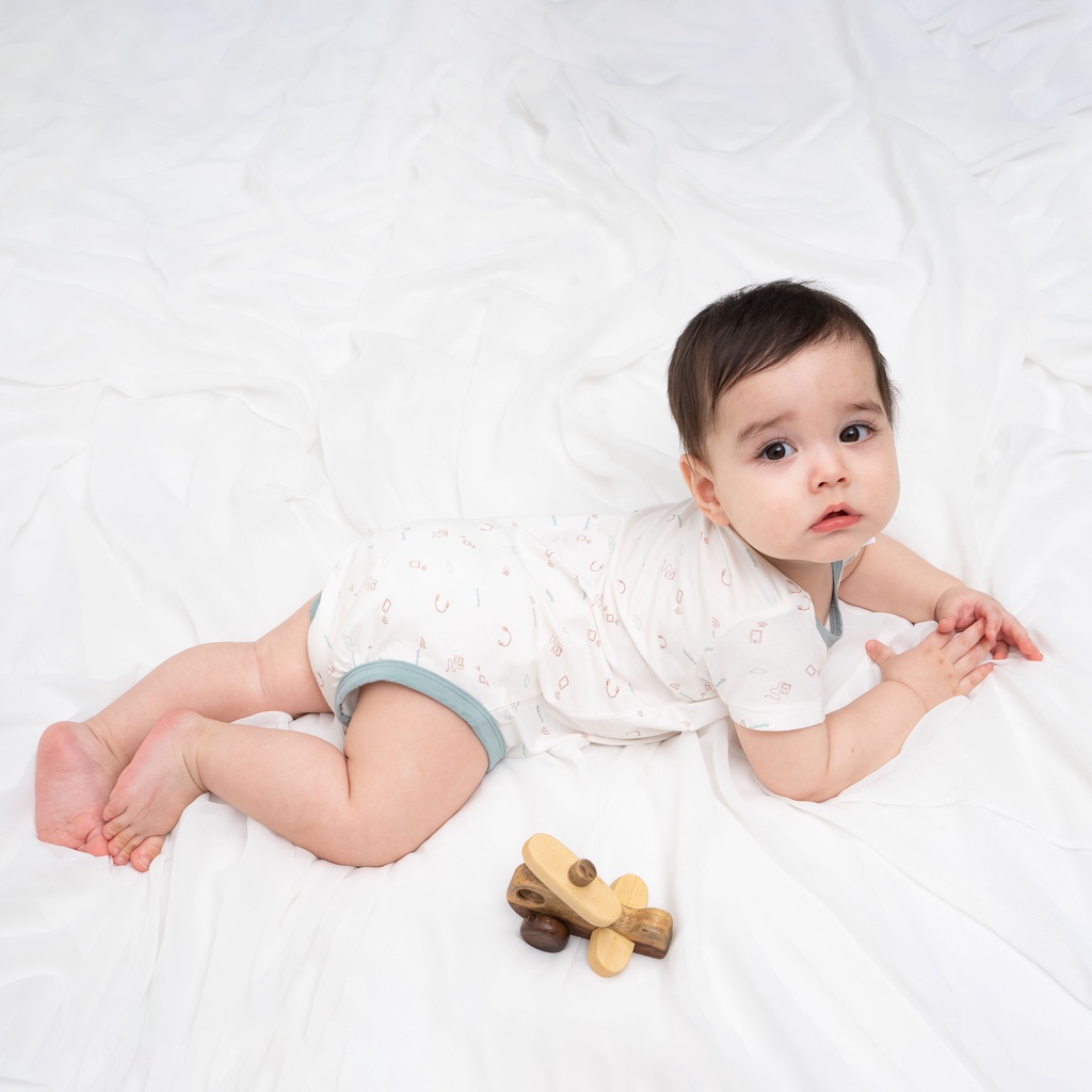 Bodychip ngắn tay cổ chồm - Bambus Techno BU