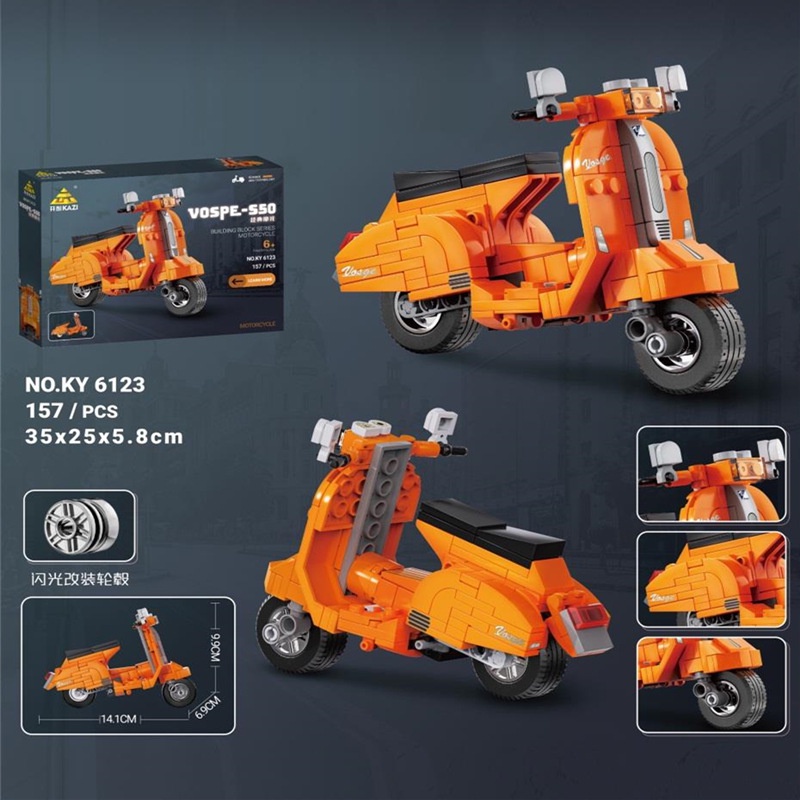 Đồ Chơi Lắp Ráp Mô Hình Xe Mô Tô Cho Bé Trai