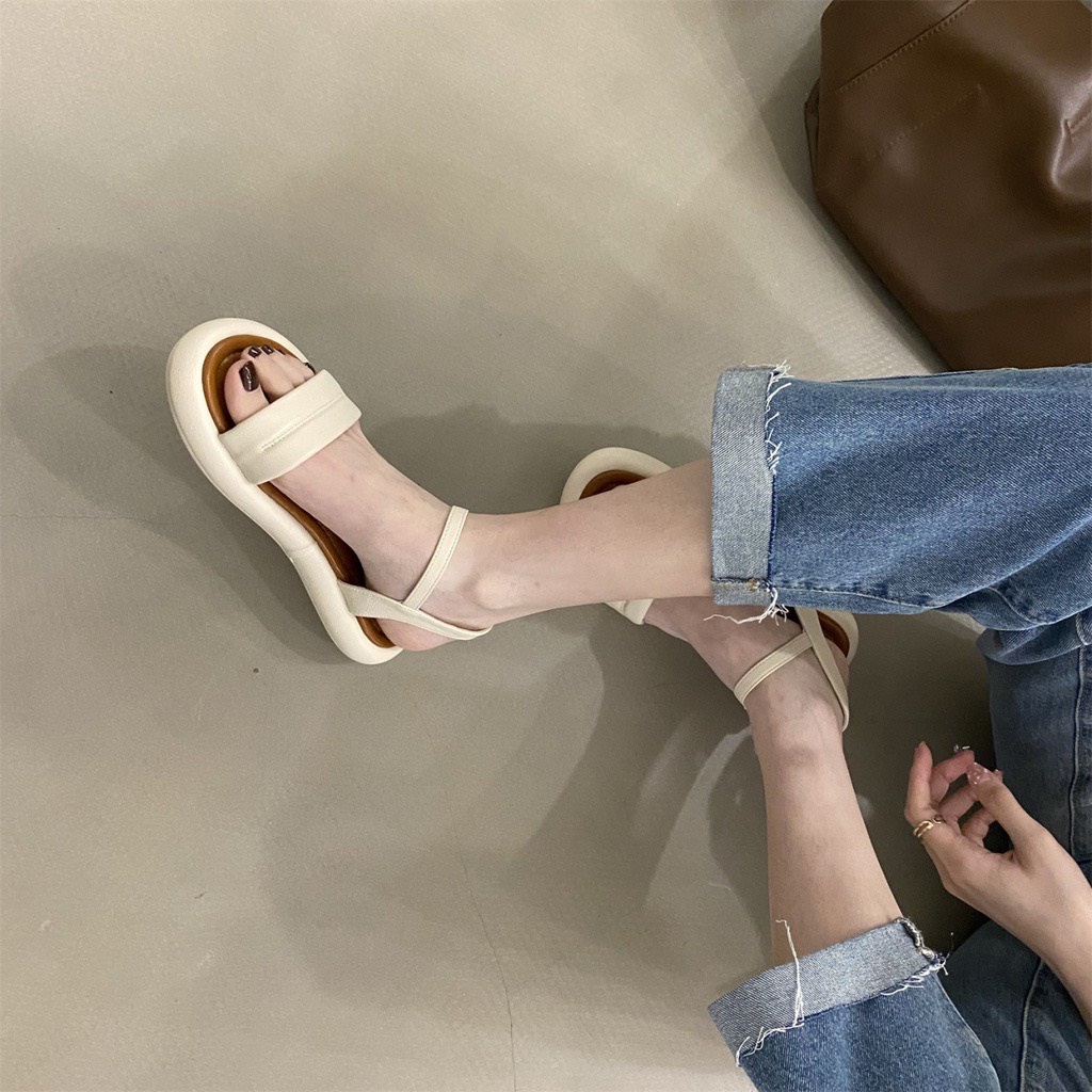 DÉP ĐẾ XUỒNG - SANDAL NỮ QUAI CHÉO ĐAN THỜI TRANG HÀN QUỐC XINH XẮN CÓ 2 KIỂU ĐI BIỂN, CHƠI ĐỀU XINH