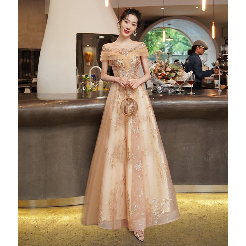Đầm Dạ Hội Hai Dây Đính Kim Sa Lấp Lánh 2022 Plus Size Cho Nữ