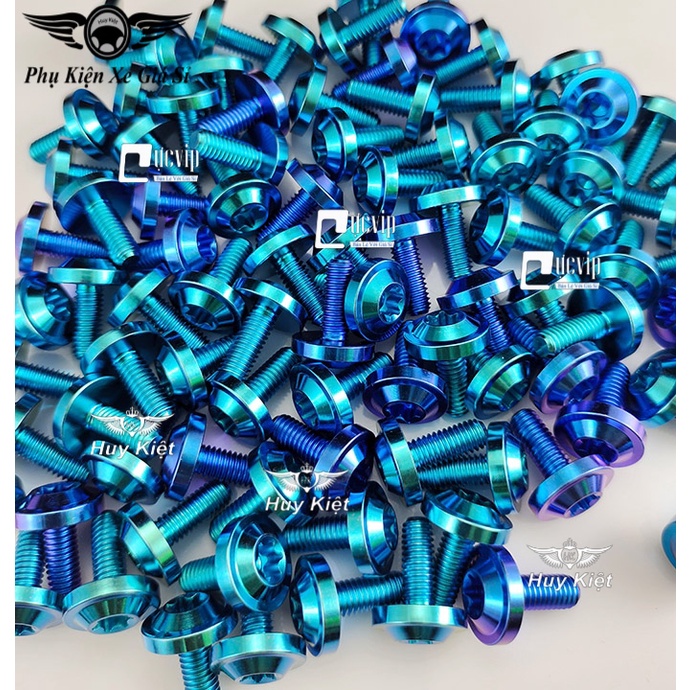 [Sale Khủng] Combo 5 Ốc Titan GR5 6Li15 Gắn Ốp Pô + Chụp Đích Pô Var 18 - 21, Ex 150, Ex 155,Win, Win X, SH 17 -19 5025