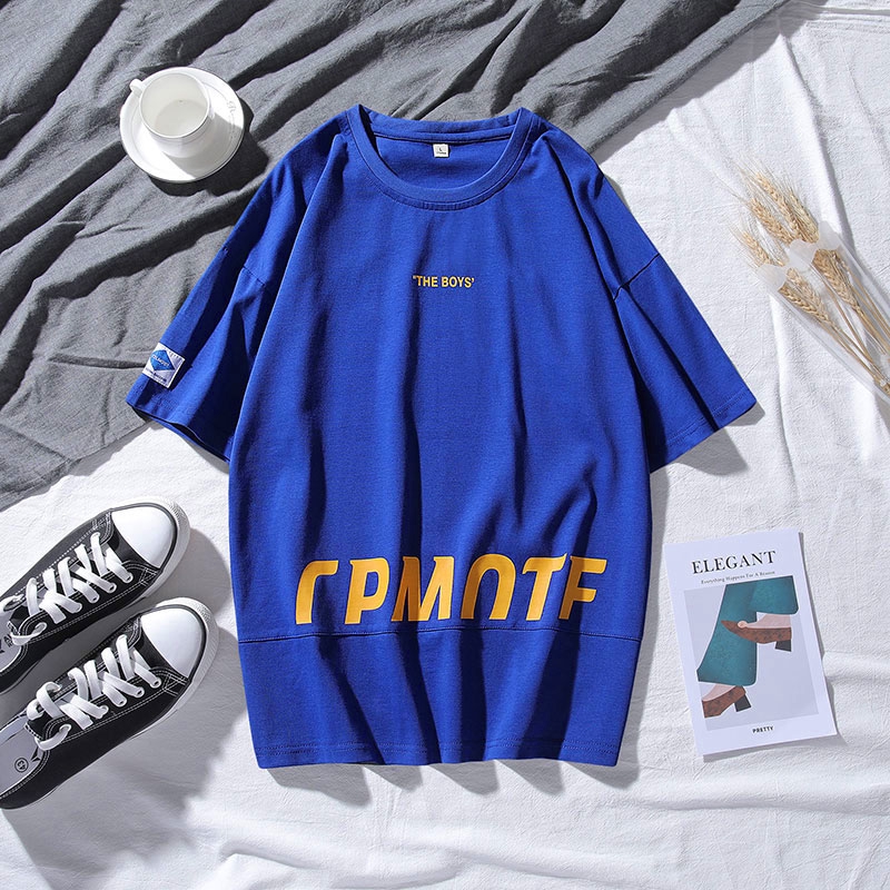 Áo Thun Ngắn Tay Cổ Tròn In Hình Thời Trang Phong Cách Cho Nam