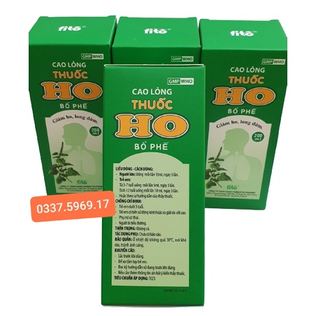 SIRO HO BỔ PHẾ FITO CHAI 200ml - BỔ PHẾ - GIẢM HO - TIÊU ĐỜM