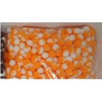 pompom 4cm 2 màu 25g khoảng 20 viên nguyên liệu thủ công nguyên liệu làm slime handmade túi trộn màu làm scrunchies