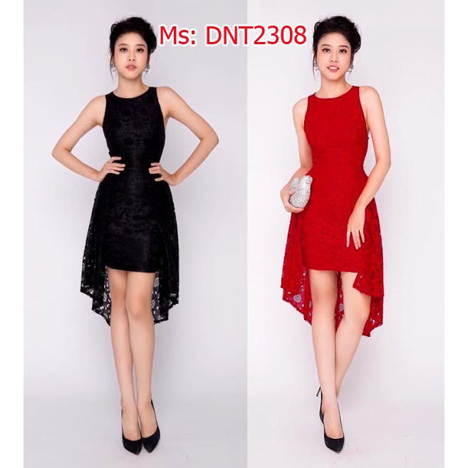 Đầm ren ôm body đuôi tôm cách điệu xinh xắn