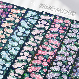 Sticker trang trí sổ top loader hoa hồng to