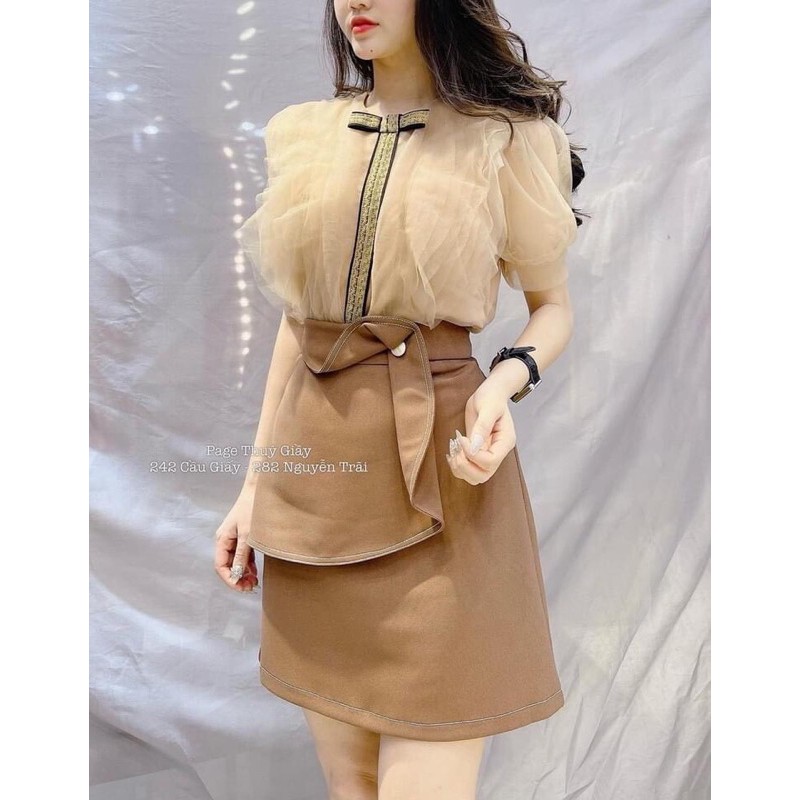 [Mã FAXANH55 giảm 10K đơn 50K] Chân váy xoắn cúc 2 màu | BigBuy360 - bigbuy360.vn