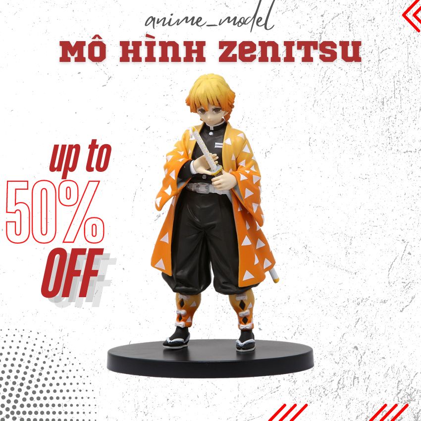 Mô Hình Anime Agatsuma Zenitsu Chất Liệu PVC Cao Cấp, Mô Hình Nhân Vật Thanh Gươm Diệt Quỷ Trang Trí Góc Phòng
