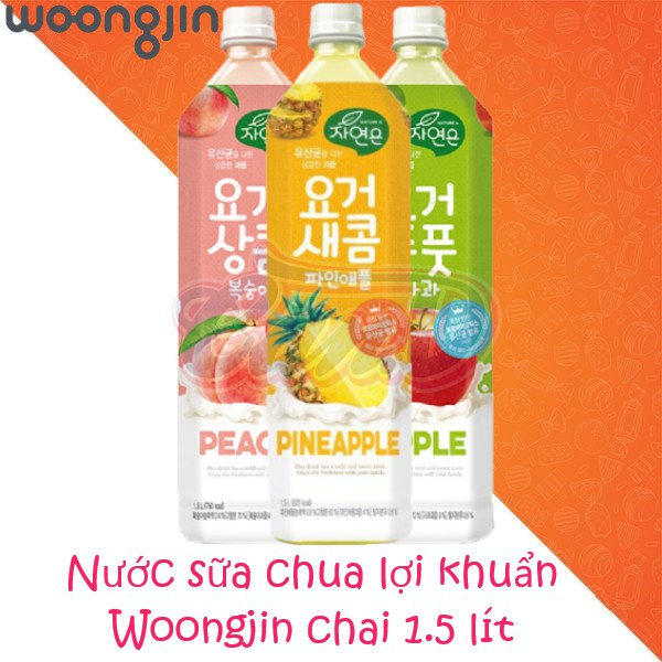 Nước sữa chua lợi khuẩn Woongjin chai 1.5 lít