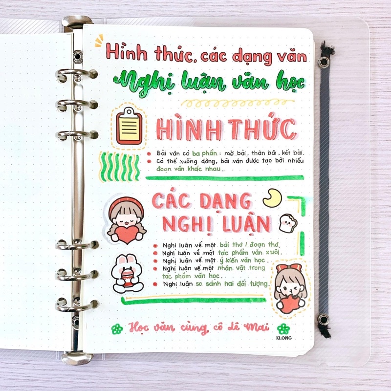 Sổ Klong ruột chấm file nhựa kẹp còng Dot Grid  A5 - 100 tờ; MS: 995