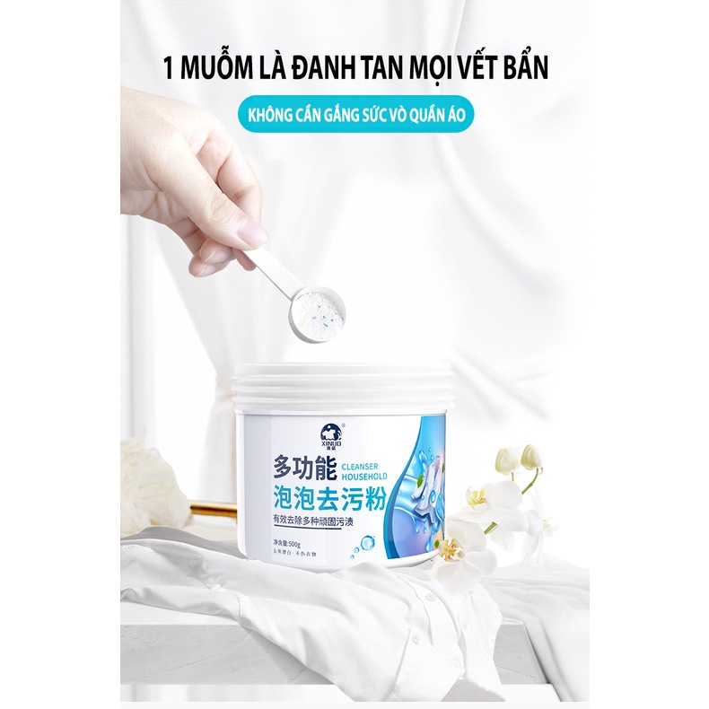 Bột Giặt Loại Bỏ Vết Bẩn Quần Áo Xinuo - Hộp 500g.