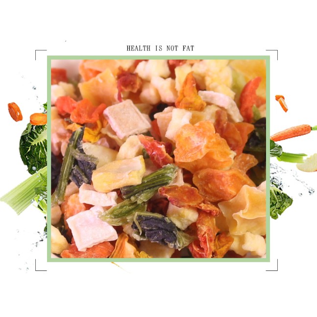 Rau củ sấy khô cho chó mèo - Rau củ trái cây khô trộn hạt cho chó mèo