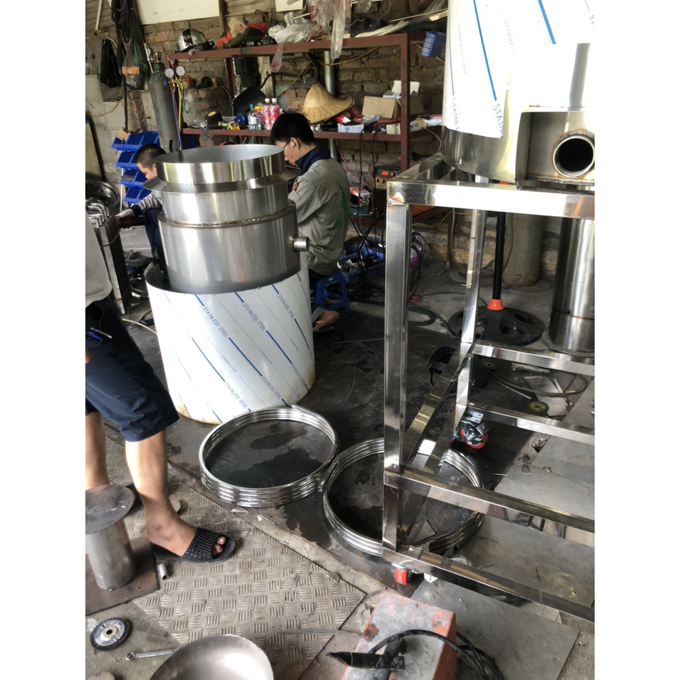 Nồi cô cao dược liệu_ ninh dược liệu_ chưng cất tinh dầu 100 lít