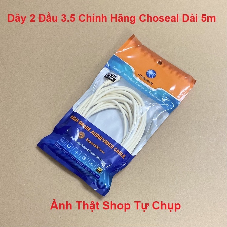 Dây Đầu 3.5 Chính Hãng Choseal, Dùng Lấy Nhạc Từ Tivi, Laptop, PC, Cho Soundcard H9, K9, K108, K10 - Micro C7 - Mic C11