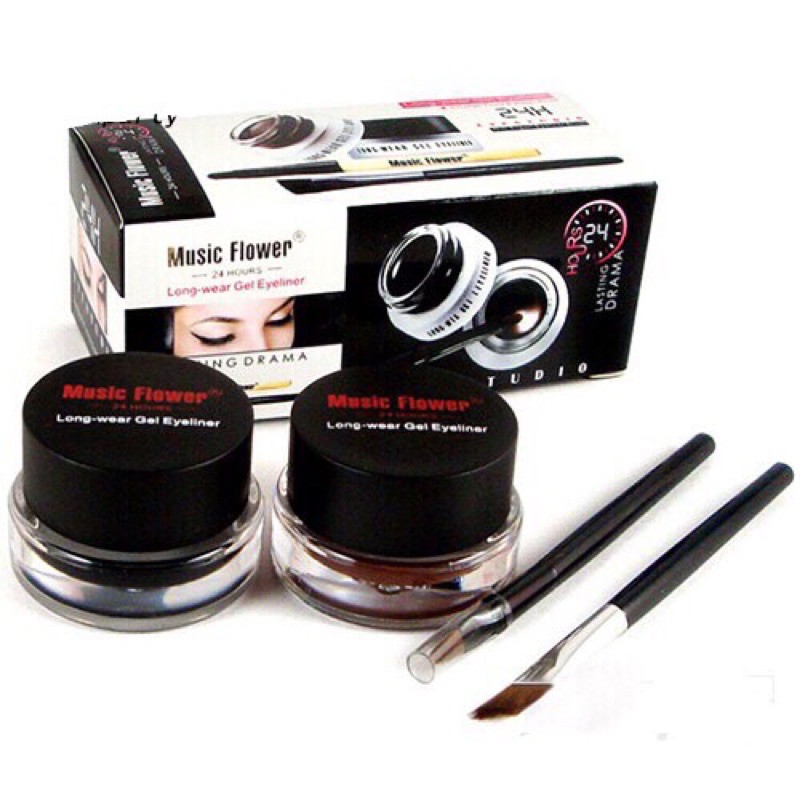 Bộ 2 hũ gel kẻ mắt nâu và đen