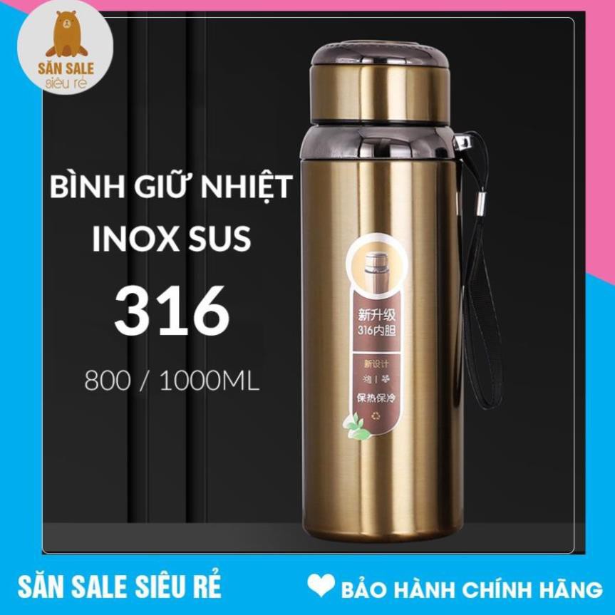 [SALE SỐC] BÌNH GIỮ NHIỆT 4 LỚP LÕI INOX SUS 316 GIỮ NHIỆT LIÊN TỤC 24 TIẾNG - Có rây lọc, phong cách thể thao, an toàn