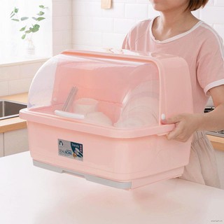 Hộp nhựa đựng chén dĩa cỡ lớn có nắp đậy tiện dụng dành cho nhà bếp