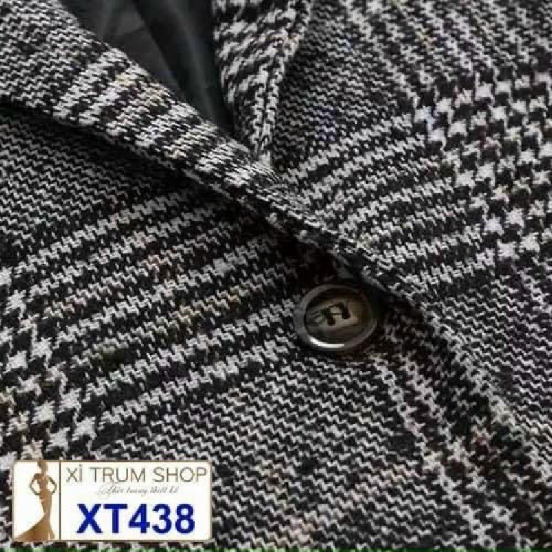Áo khoác dạ kẻ dáng dài ms140 ( 6 khuy) | BigBuy360 - bigbuy360.vn