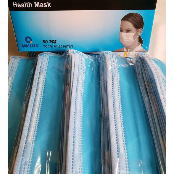 Combo 5 hộp khẩu trang xanh Vinapro + 10 hộp khẩu trang xám Thiên Thủy