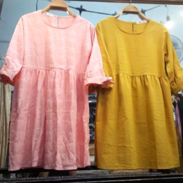 Váy baby doll nơ tay (hình chụp thật) | BigBuy360 - bigbuy360.vn