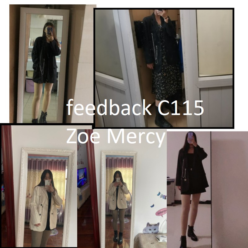 [SẴN]-Áo Blazer kèm dây xích (C115)