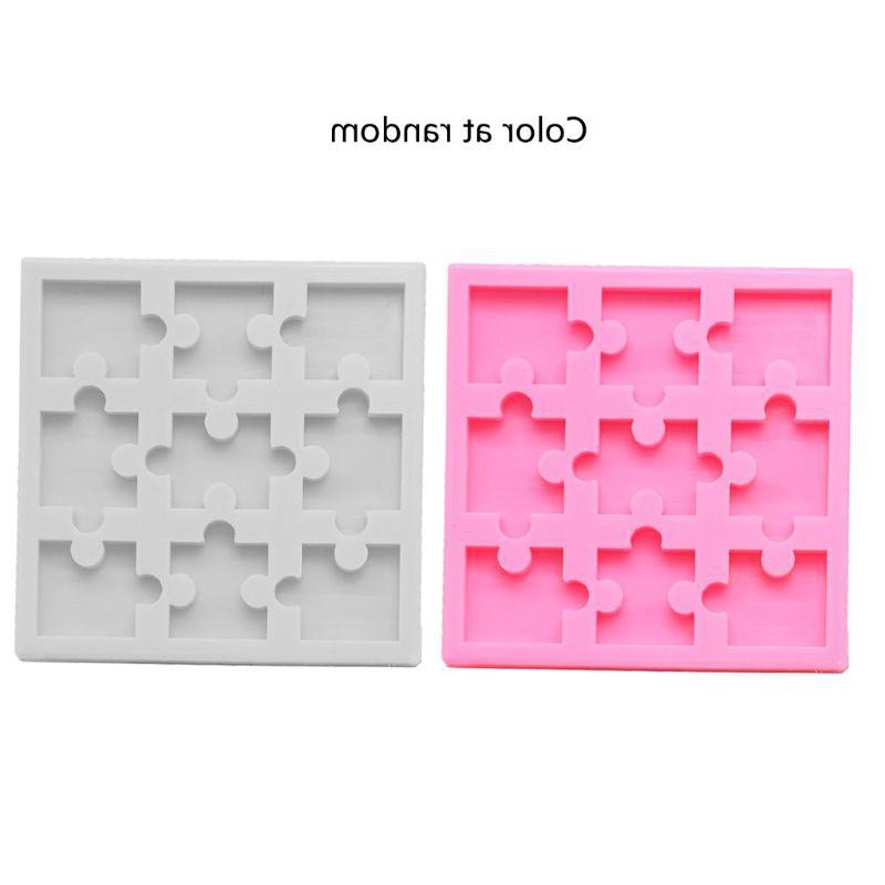 time* Handmade Puzzle Piece Mold Silicone Puzzle Crayons Maker Mold Silicone Mould DIY Jewelry Pendant Making Art Craft Tools epoxy resin molds keychain kit