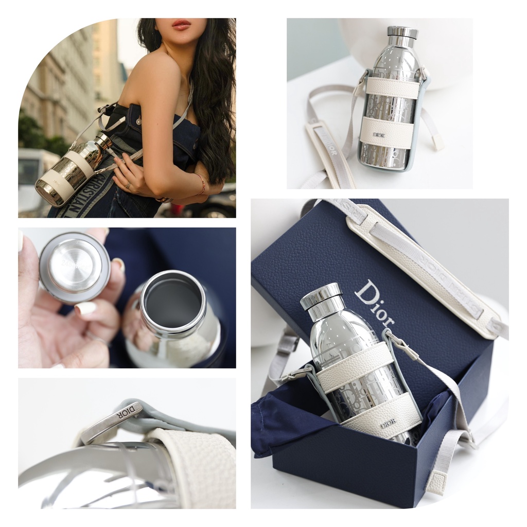 Bình giữ nhiệt W566-500 DIOR BOTTLE   sang chảnh hết nấc hàng fullbox bill nguyên seal