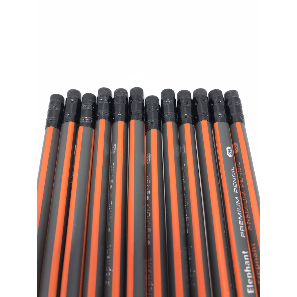 Hộp 12 Cây Bút Chì Gỗ Tam Giác 2B Elephant Premium Pencil