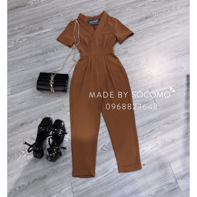 Jumpsuit Thiết Kế Cổ Vest Socomo - Hàng loại 1, chất đẹp - Giá tốt - 100% ảnh Socomo tự chụp