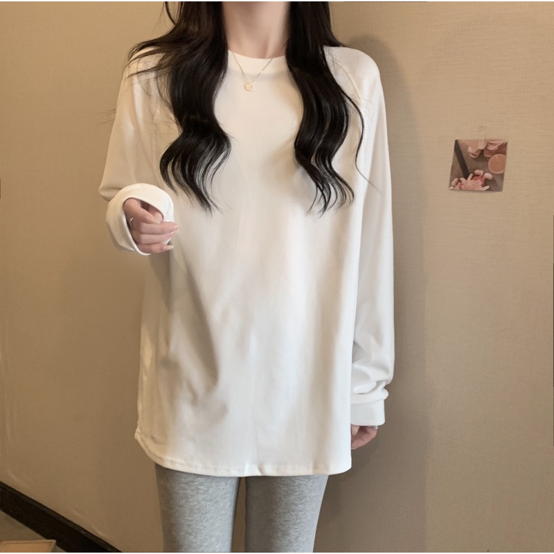 ZHELIHANGFEI Áo Thun Thể Thao Tay Dài Màu Sắc Đơn Giản Dễ Phối Đồ