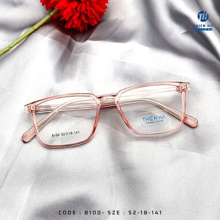 Gọng kính cận vuông THIÊN HÀ OPTICAL chất liệu nhựa nhẹ,trẻ trung dễ đeo unisex nhiều màu TH8100