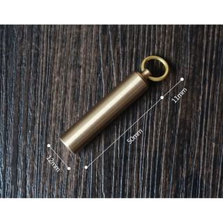 Ống móc khóa bằng đồng đựng thuốc uống, giấy tờ,... treo mang theo tiện dụng
