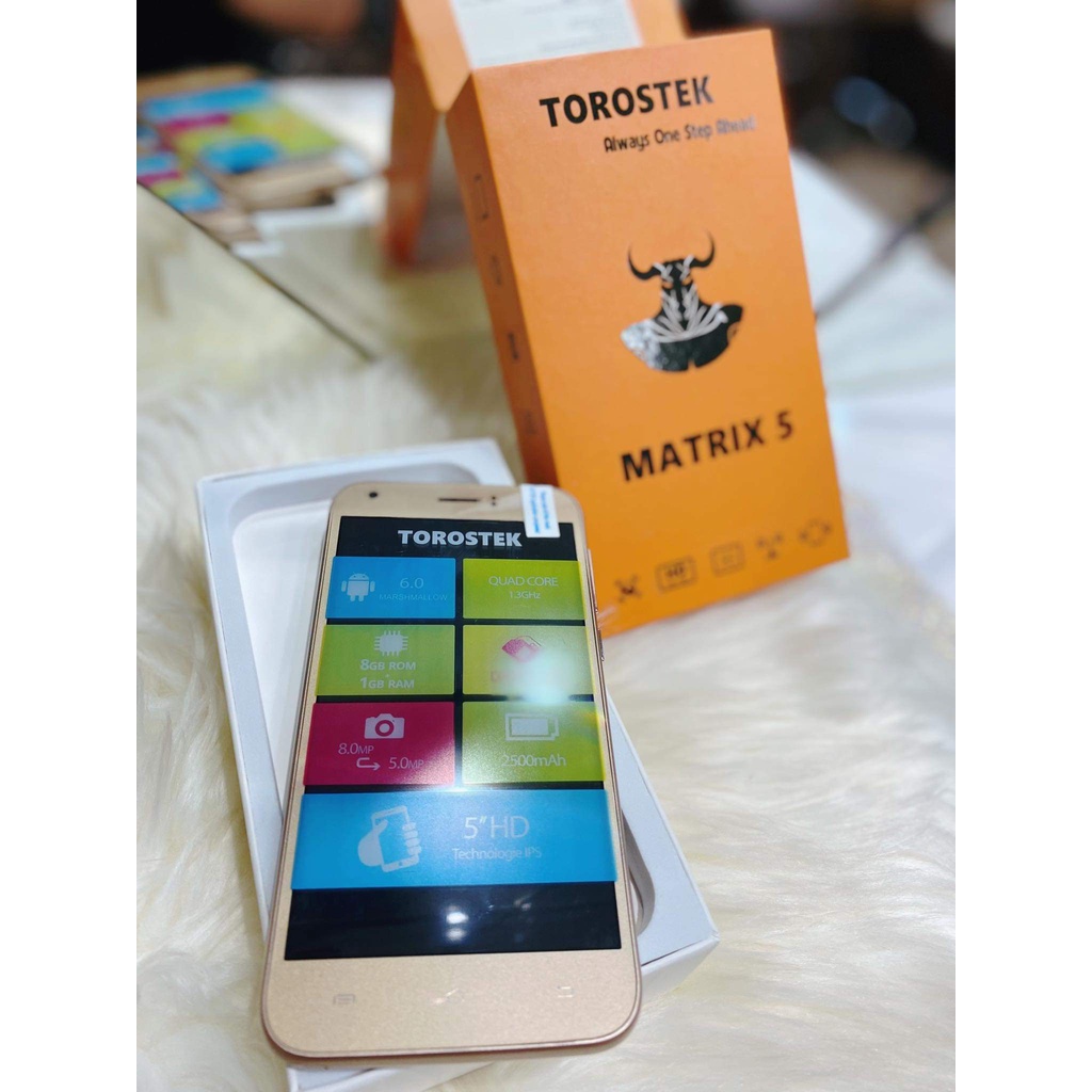 [NEW] ĐIỆN THOẠI THÔNG MINH  2 SIM 2 SÓNG TOROSTEK MATRIX 5 (Nhận SIM: MOBI &amp; VINA)