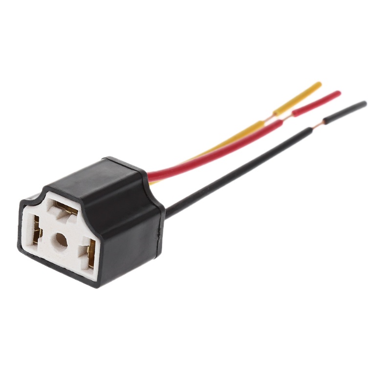 Bộ 2 Đầu Nối Dây Dẫn Đèn Pha Chịu Nhiệt Có Đuôi Heo Bằng Sứ H4 / 900