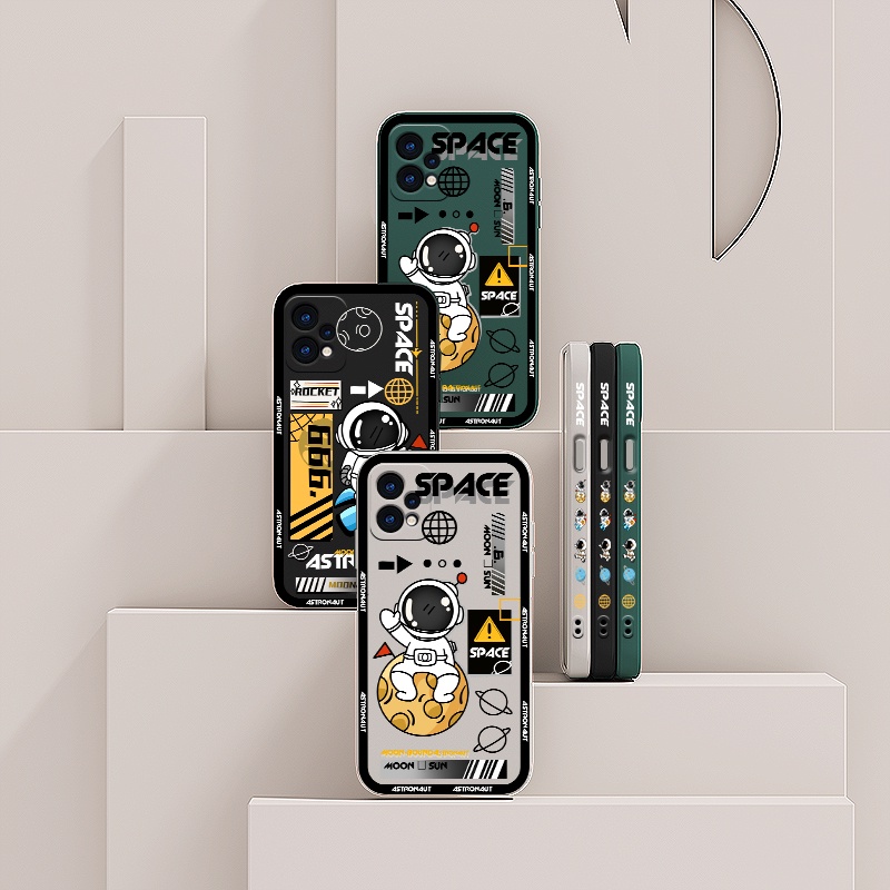 Ốp Điện Thoại silicon mềm ốp lưng phi hành gia Nasa thích hợp cho Realme 8 9 pro+ 5G 8i 9i GT master V13