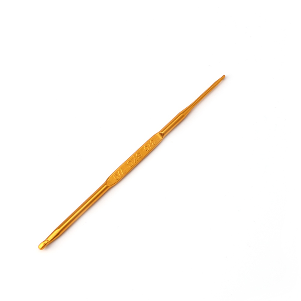 Set 10 Kim Đan Len Hai Đầu Bằng Nhôm Màu Vàng